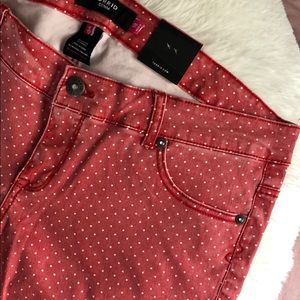 Torrid Denim Polka Dot Capris